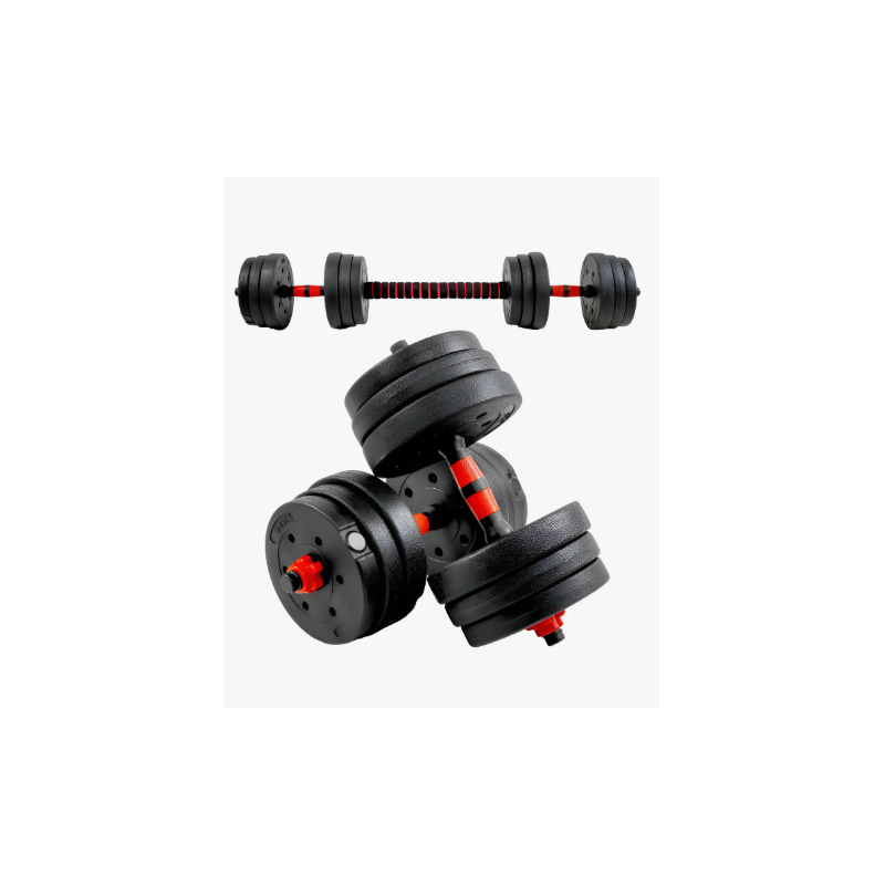 Kit pesas mancuernas 20 kg set convertible