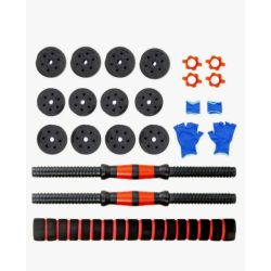 Kit pesas mancuernas 20 kg set convertible