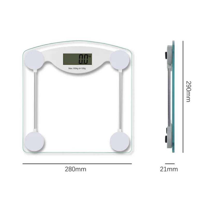 Báscula digital de vidrio